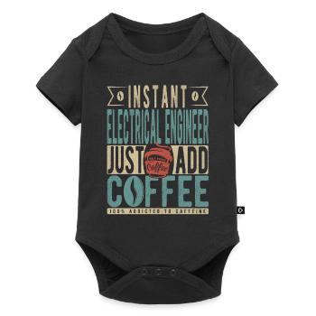 Ingénieur électricien instantané Il suffit d’ajouter du café - Body à manches courtes Premium Bébé - noir - Devant