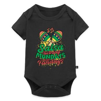 La salsa transforme les lundis en vendredis - Body à manches courtes Premium Bébé - noir - Devant