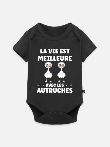 Strauß Zitat - Baby Premium Kurzarmbody - Schwarz
