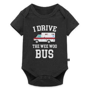 T Shirt Ich Fahre Ehrenamtlich Den Wee Woo Bus Amb - Baby Premium Kurzarmbody - Schwarz - Vorne
