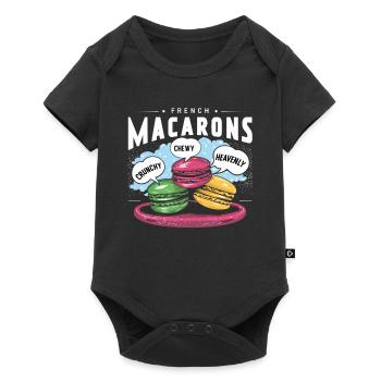 Macaron lovers French macarons - Baby Premium short-sleeve bodysuit - black - Front