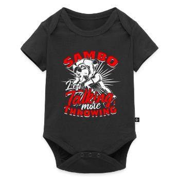 Sambo Moins parler Plus Lancer - Body à manches courtes Premium Bébé - noir - Devant