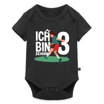 3rd Birthday 3 Years Soccer Soccer Player - Baby Premium short-sleeve bodysuit - black - Front