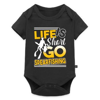 Spearfishing Life Is Short Go Spearfishing - Baby Premium short-sleeve bodysuit - black - Front