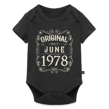 Vintage - Original depuis l'anniversaire de juin 1978 - Body à manches courtes Premium Bébé - noir - Devant