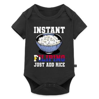 Philippinischer Reisliebhaber - Baby Premium Kurzarmbody - Schwarz - Vorne