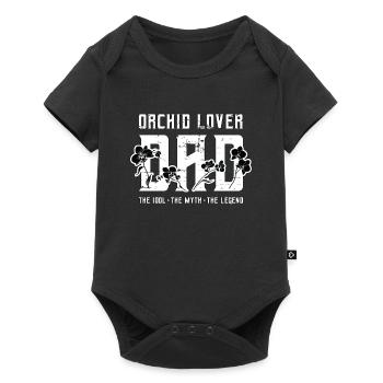 Amoureux des orchidées Papa L’idole Le mythe Le jardinier - Body à manches courtes Premium Bébé - noir - Devant