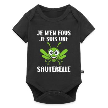 Humour sauterelle - Body à manches courtes Premium Bébé - noir - Devant