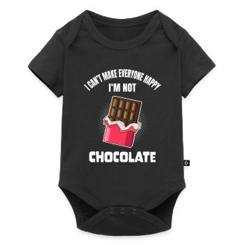 Funny Chocolate Lover Saying Chocolate - Baby Premium short-sleeve bodysuit - black - Front