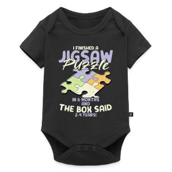 I Finished A Jigsaw Puzzle Piece Solving - Baby Premium Kurzarmbody - Schwarz - Vorne