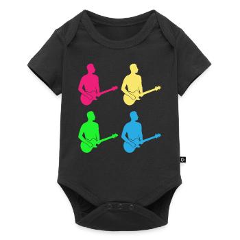 Chemise cadeau colorée Guitarists Harmony - Body à manches courtes Premium Bébé - noir - Devant