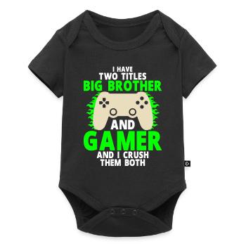 Big Brother Video Gamer New Brother Gaming - Body à manches courtes Premium Bébé - noir - Devant