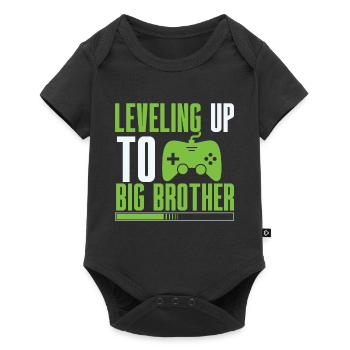 Big Brother Video Gamer New Brother Gaming - Baby Premium Kurzarmbody - Schwarz - Vorne