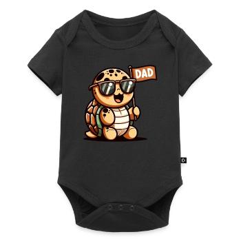 Le meilleur papa tortue de tous les temps - Body à manches courtes Premium Bébé - noir - Devant