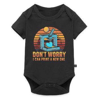 Don't worry, I can reprint it 3D printing - Baby Premium short-sleeve bodysuit - black - Front