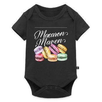 Amateurs de macarons Macarons français - Body à manches courtes Premium Bébé - noir - Devant