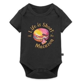 Macaron lovers French macarons - Baby Premium short-sleeve bodysuit - black - Front