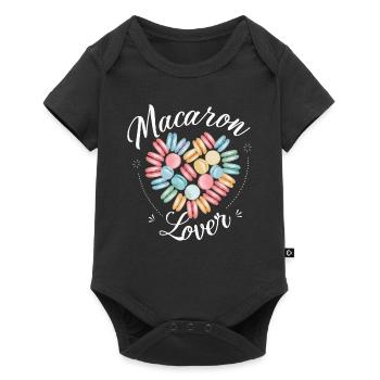 Macaron lovers French macarons - Baby Premium short-sleeve bodysuit - black - Front