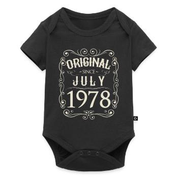 Vintage - Original depuis juillet 1978 Anniversaire - Body à manches courtes Premium Bébé - noir - Devant