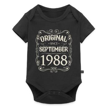 Vintage - Original since September 1988 Birthday - Baby Premium short-sleeve bodysuit - black - Front