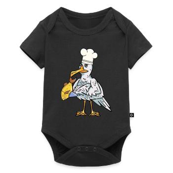 Maritime seagull fish cook hunger cooking - Baby Premium short-sleeve bodysuit - black - Front