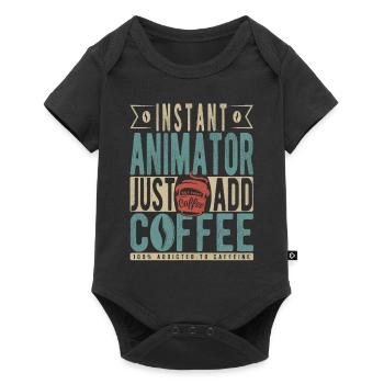Instant Animator Just Add Coffee - Baby Premium short-sleeve bodysuit - black - Front
