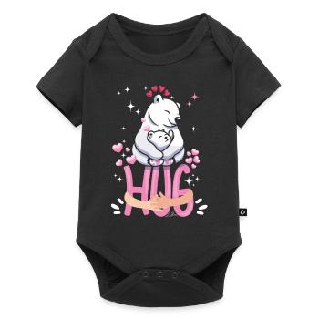 Funny - Cuddle Funny Bear - Baby Premium short-sleeve bodysuit - black - Front