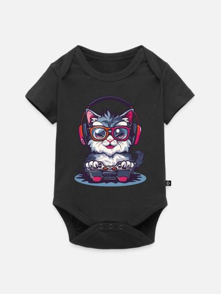 Persisches Videospiel - Baby Premium Kurzarmbody - Schwarz
