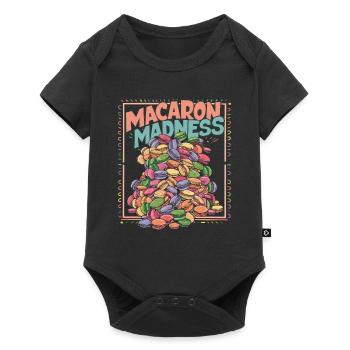 Amateurs de macarons Macarons français - Body à manches courtes Premium Bébé - noir - Devant