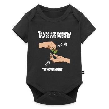 Taxpayer tax office pay tax - Baby Premium short-sleeve bodysuit - black - Front