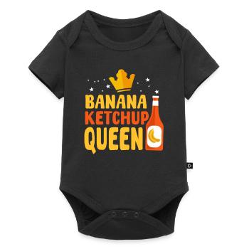 Reine du ketchup à la banane - Body à manches courtes Premium Bébé - noir - Devant