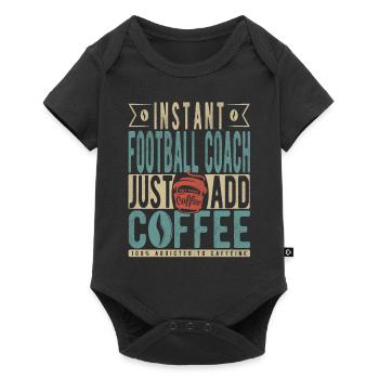 Instant Football Coach Just Add Coffee - Baby Premium short-sleeve bodysuit - black - Front