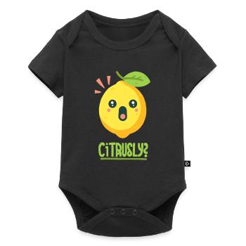 Citrus Pun - Baby Premium short-sleeve bodysuit - black - Front