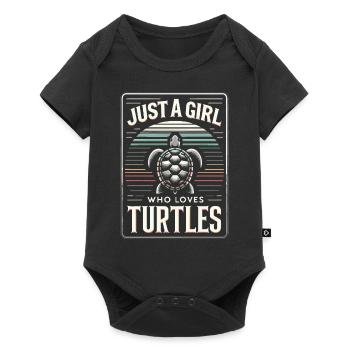 Tortue Tortue De Mer Tortue Animal - Body à manches courtes Premium Bébé - noir - Devant