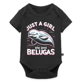 Beluga Whale Ocean Belugas Whales - Baby Premium short-sleeve bodysuit - black - Front