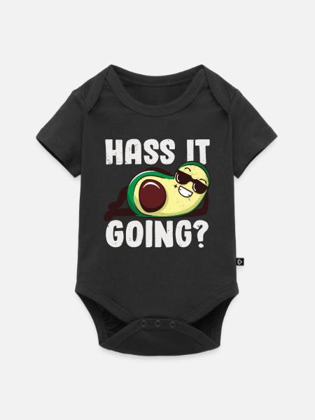 Avocado - Baby Premium Kurzarmbody - Schwarz