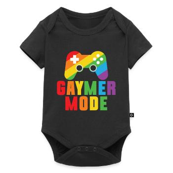Gaymer LGBT Pride Arc-en-ciel Gamer Jeux vidéo - Body à manches courtes Premium Bébé - noir - Devant