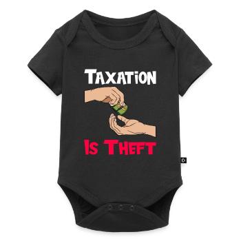 Taxpayer tax office pay tax - Baby Premium short-sleeve bodysuit - black - Front
