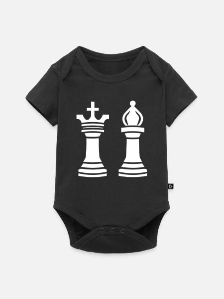 Schachspiele - Baby Premium Kurzarmbody - Schwarz