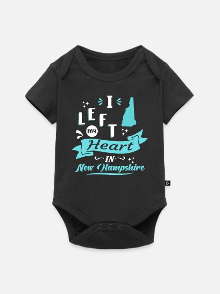 New Hampshire Souvenir Liebe - Baby Premium Kurzarmbody - Schwarz
