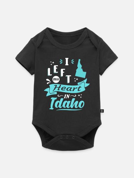 Idaho Souvenir Liebe - Baby Premium Kurzarmbody - Schwarz