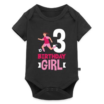 3rd Birthday 3 Years Soccer Soccer Player - Baby Premium short-sleeve bodysuit - black - Front