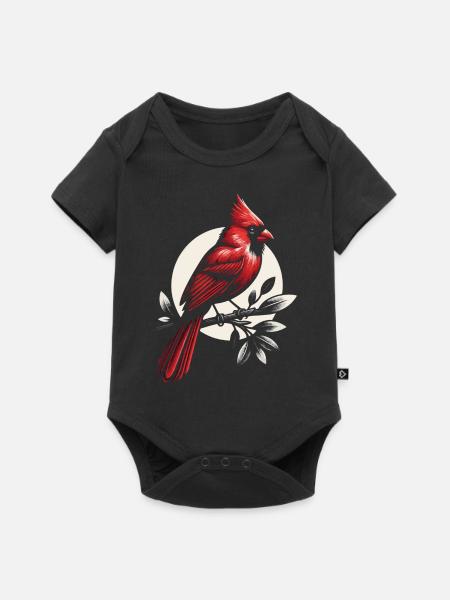 Kardinal Rotkardinal Vogel Roter Kardinal - Baby Premium Kurzarmbody - Schwarz