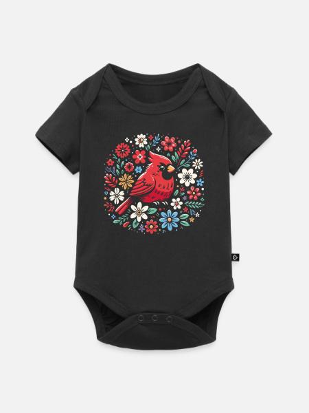 Kardinal Rotkardinal Vogel Roter Kardinal - Baby Premium Kurzarmbody - Schwarz