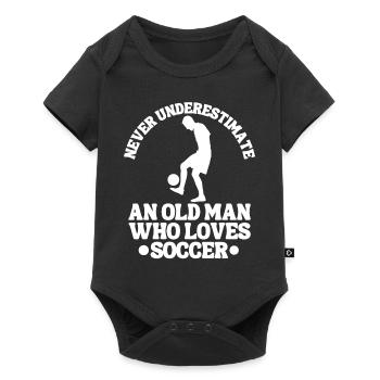 Équipe de football Joueur de football Conception de football - Body à manches courtes Premium Bébé - noir - Devant