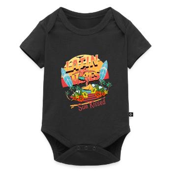 Latin Tropical Beach Summer Waves Sunny Vacation - Baby Premium short-sleeve bodysuit - black - Front