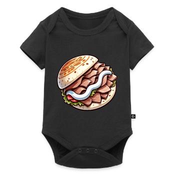 Doner kebab in comic style - Baby Premium short-sleeve bodysuit - black - Front
