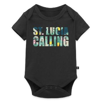 St Lucia Souvenir Vacation - Baby Premium short-sleeve bodysuit - black - Front