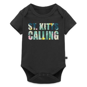 St. Kitts Calling Tropical Vibes Souvenir - Baby Premium short-sleeve bodysuit - black - Front