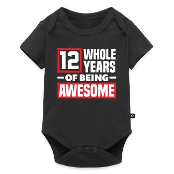 12th Birthday Children's Birthday Party - Baby Premium short-sleeve bodysuit - black - Front